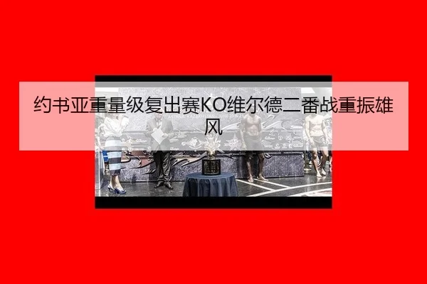 约书亚重量级复出赛KO维尔德二番战重振雄风